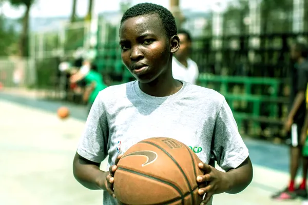 Liliane Uwase takes a break for a moment at Club Rafiki