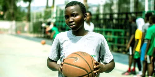 Liliane Uwase takes a break for a moment at Club Rafiki